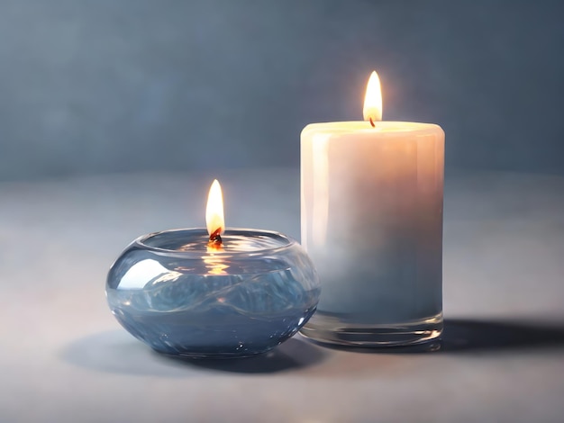 Lighted Candle Made with Water with the following characteristics