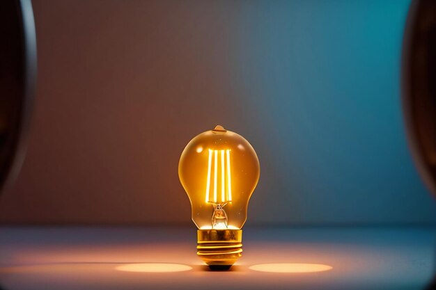 Lighted light bulb a glimmer of hope creative idea design element wallpaper background simple