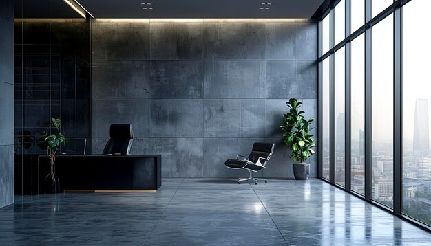 Lightfilled Minimalist Office Board Interior Design Decoration in a Spacious Space created with Generative AI technology