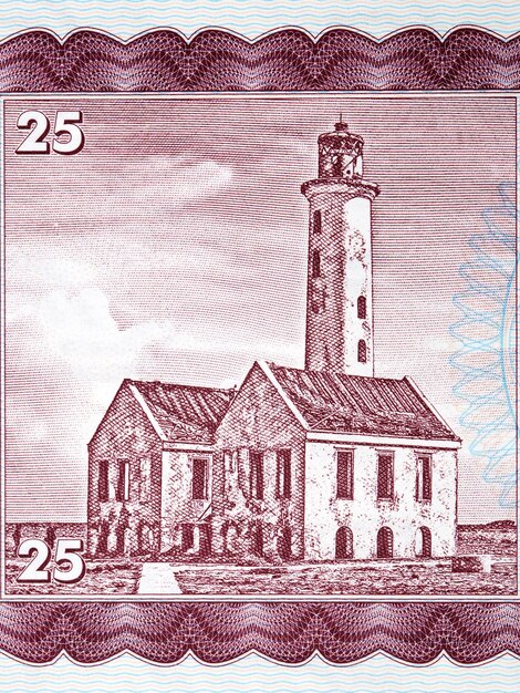 Lighthouse building from money