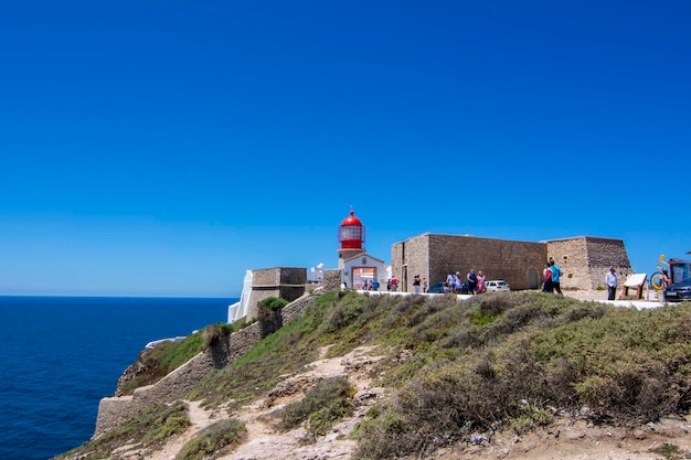 Cabo Sao Vicente Sagres Portugal의 등대