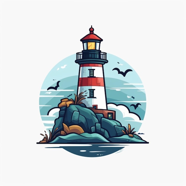 Foto lighthouse cartoon logo 039s foto