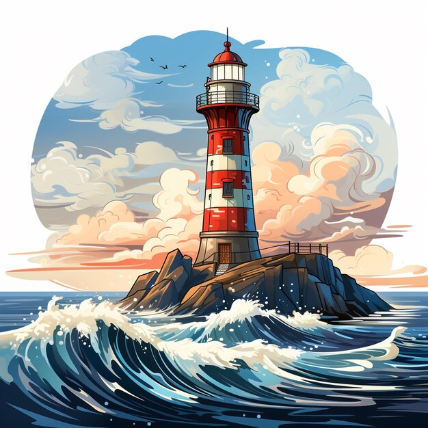 灯台のアニメのロゴ