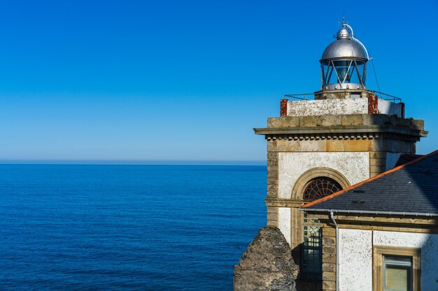 Lighthouse in the city of luarca lluarca in asturias