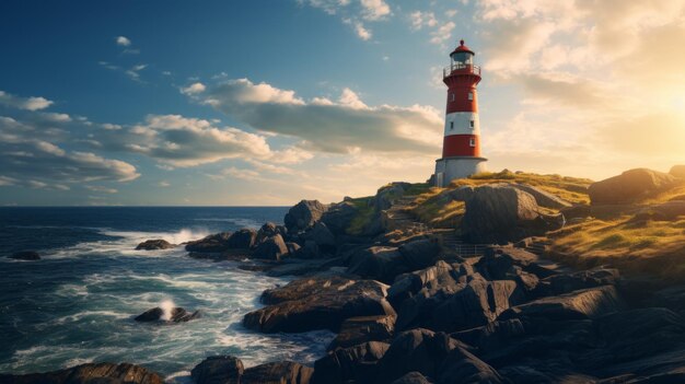 Lighthouse daytime light photography high quality photograph ultra realistic k