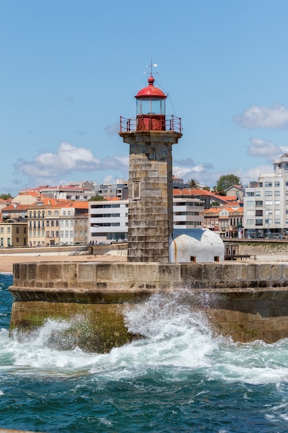 Lighthouse in Foz of Douro