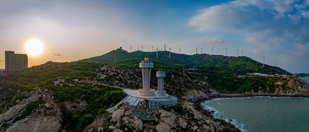 The lighthouse is located on Nan'ao Island Guangdong Province China