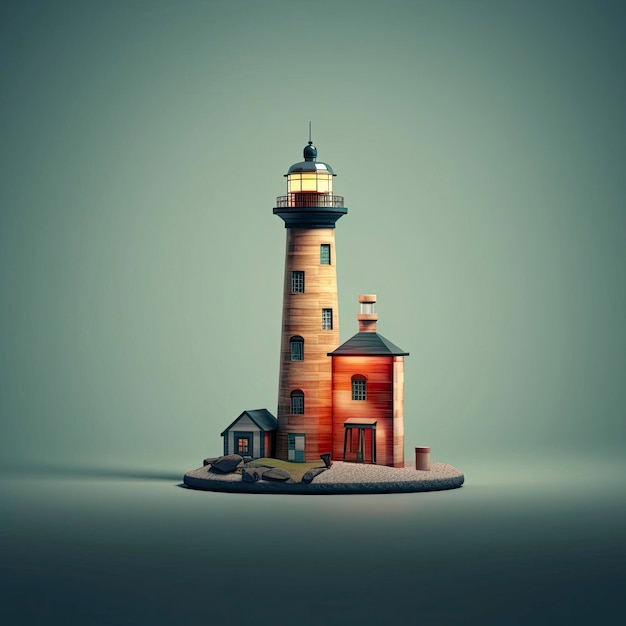 lighthouse on the sea