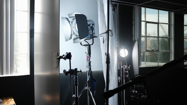 Photo lighting equipment at studio
