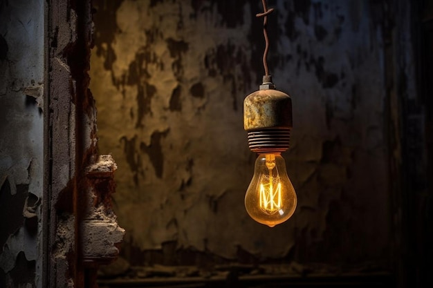 古い電球建築ランプの照明