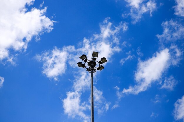 Lighting pole sky