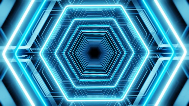 lighting in spectrum honeycomb background for advertising in sci fi and technology innovation scene