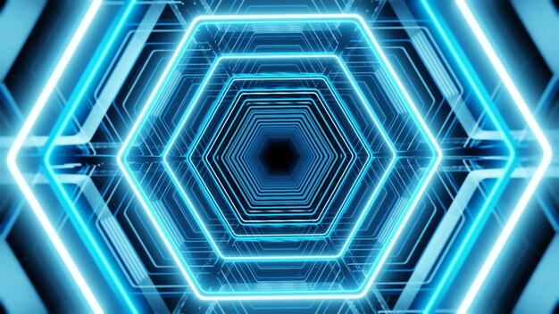 Lighting In Spectrum Honeycomb Background for advertising in sci fi and technology innovation scene