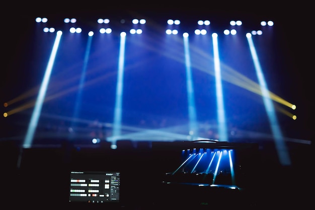 lighting stage in the concert hall