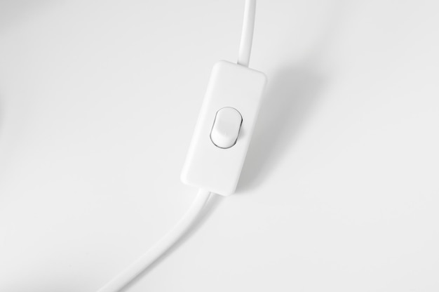 Photo lighting switch under the white background , selective focus