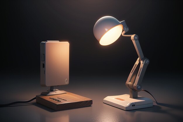 Lighting table lamp night light creative shape minimalist HD photography wallpaper background