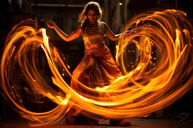 Foto illuminare diwali una performance infuocata