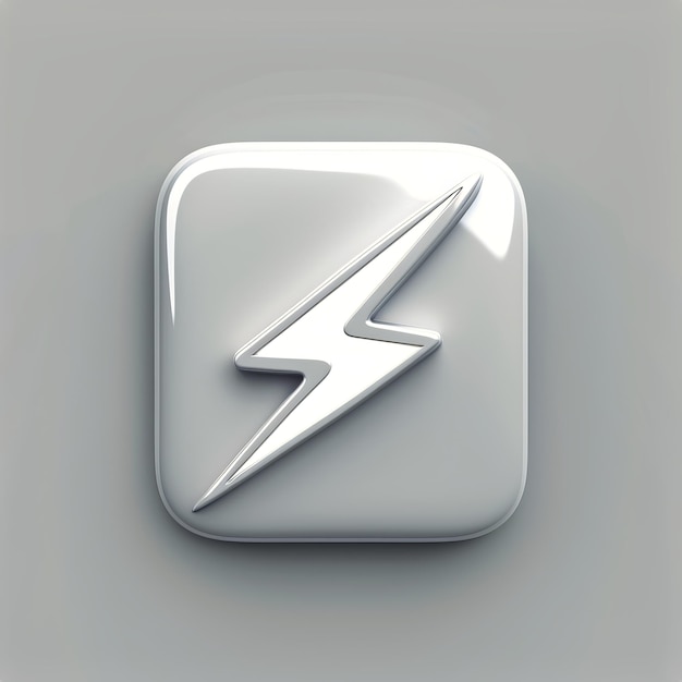 Photo lightning 3d icon