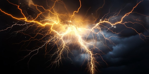 Lightning bolts or strikes natural disaster AI Generated