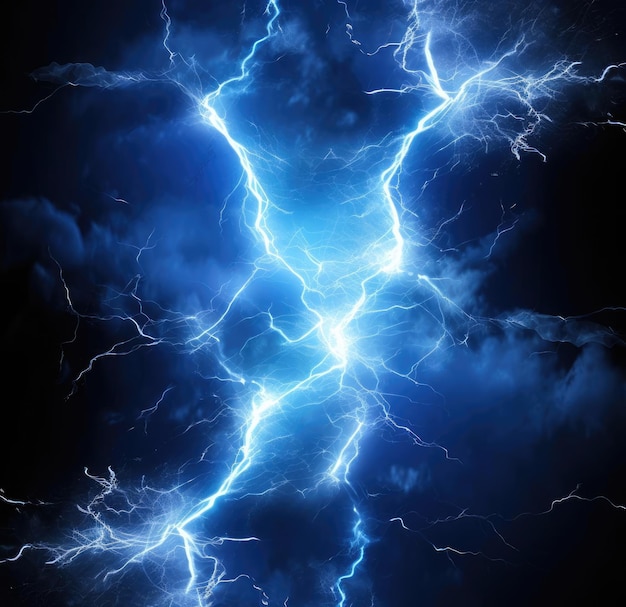 Lightning on a dark background