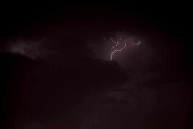 Lightning in the night dramatic sky