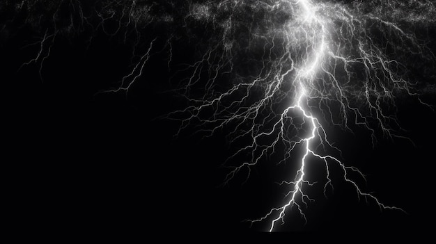 Lightning in the night skygenerative ai