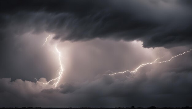 lightning in the storm in the night