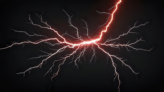 The lightning strike animation electric discharge impact place or magical energy flash is a realistic illustration