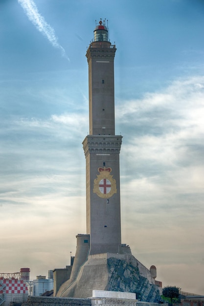 Lightouse Lanterna Город Генуя Италия Символ