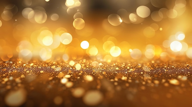 lights grunge background gold glitter generative ai