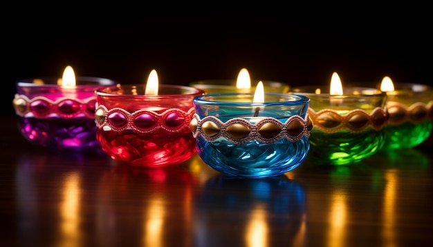 lights of Hanukkah candles