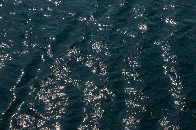 Lights stars reflections on the surface of the water in spring