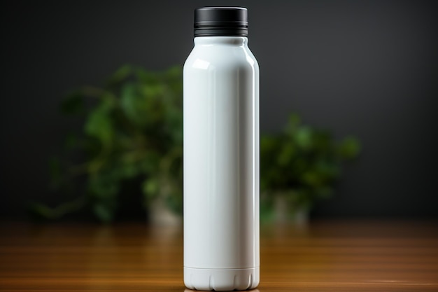 A lightweight white water bottle ideal for carrying in your bag or backpack