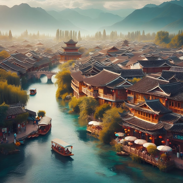 Photo lijiang ancient town china