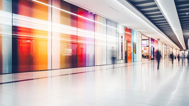 Lijnen vervaagd winkelcentrum interieur