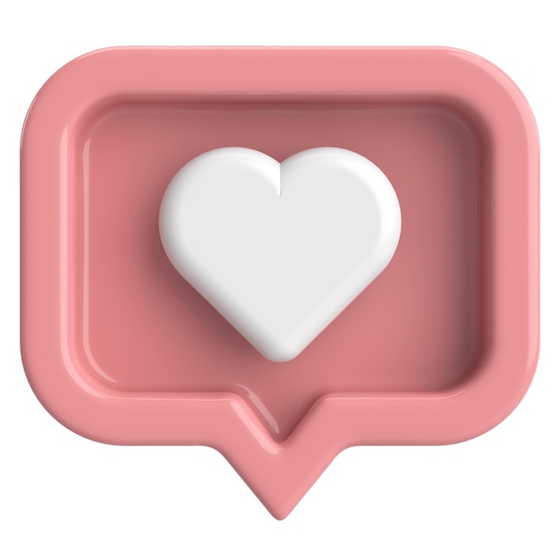 Photo like button like icon 3d illustration