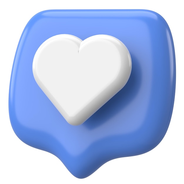 Photo like button like icon 3d illustration