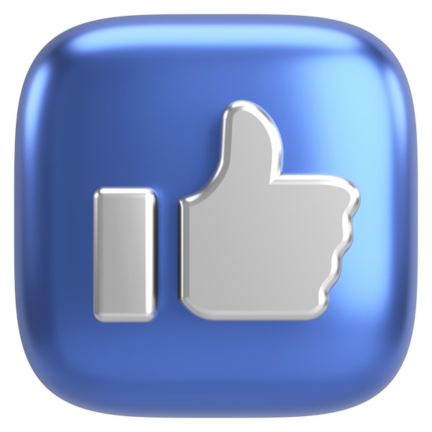 Like button Like icon 3D illustration