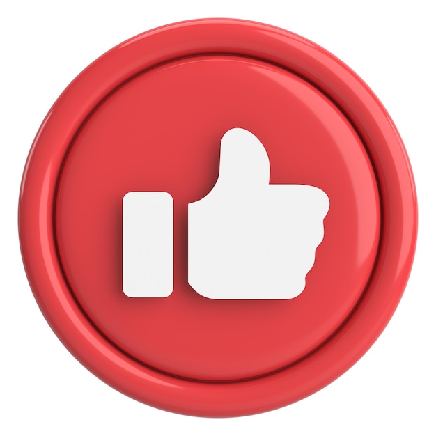 Like button Like icon 3D illustration