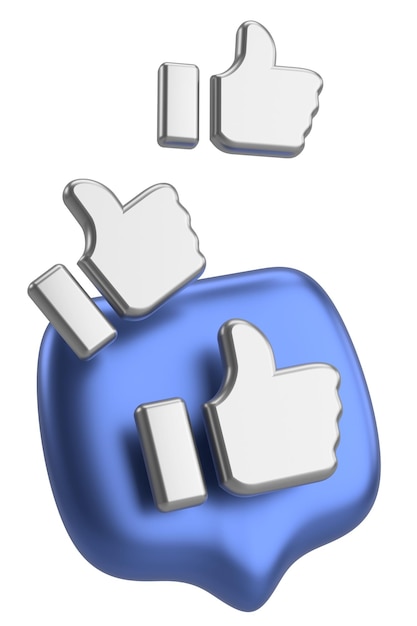 Like button Like icon 3D illustration