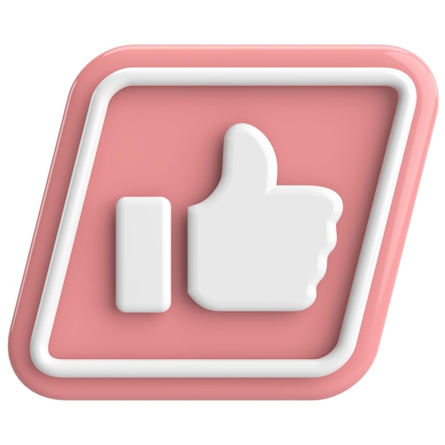 Like button Like icon 3D illustration