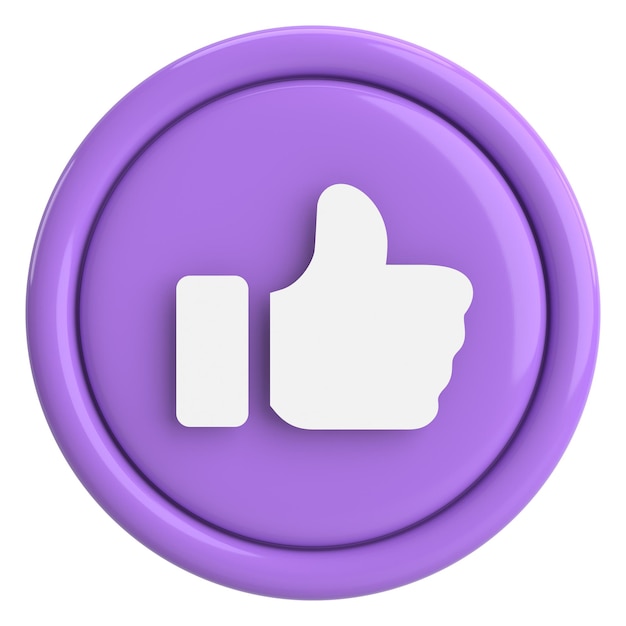 Like button like icon 3d illustration