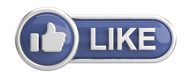 Like button Like icon 3D illustration