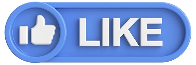 Like button like icon 3D illustration