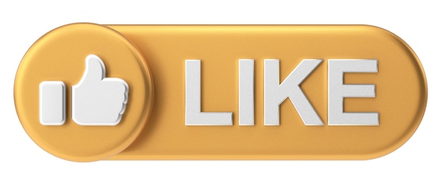 Like button like icon 3D illustration