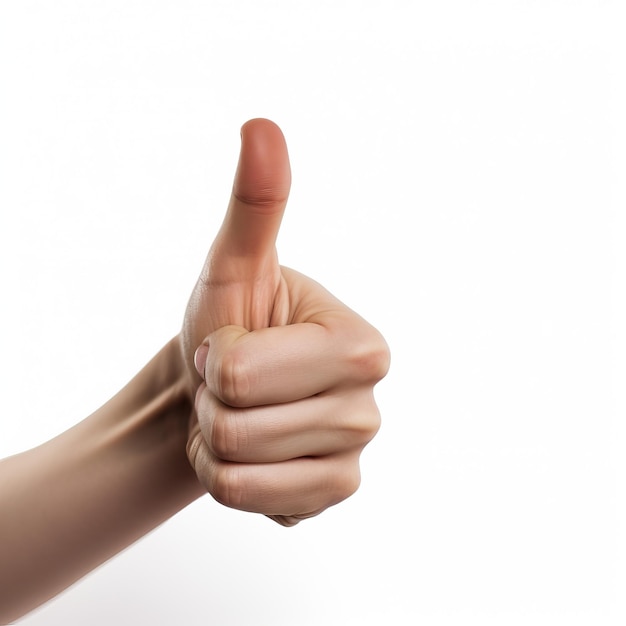 Like gesture a hand with thumbs up generative ai