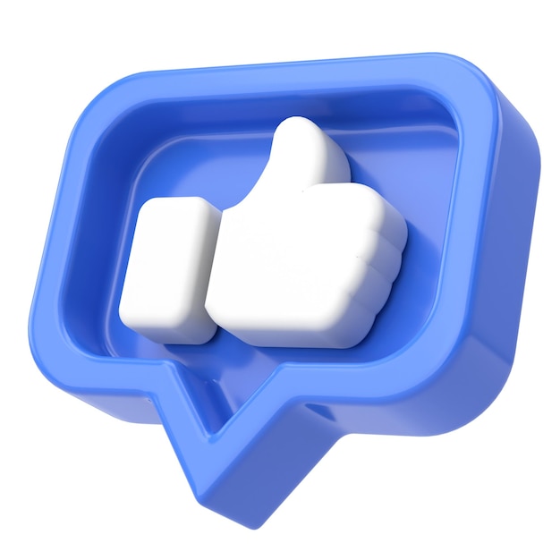 Like icon 3D icon 3D illustration