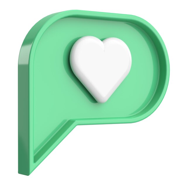 Like icon Chat bubble 3D illustration