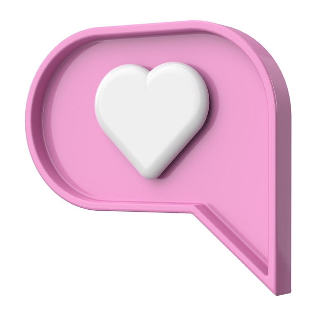 Like icon Chat bubble 3D illustration