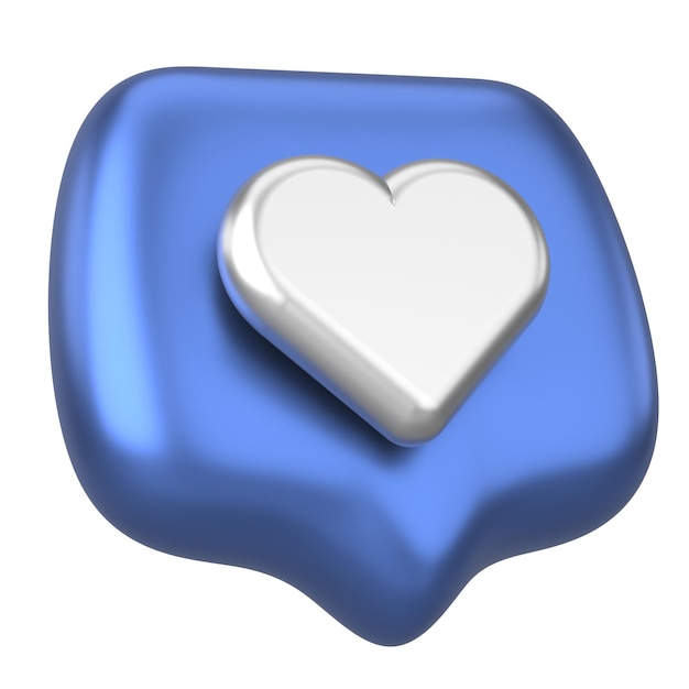 Like icon Like button 3D illustration